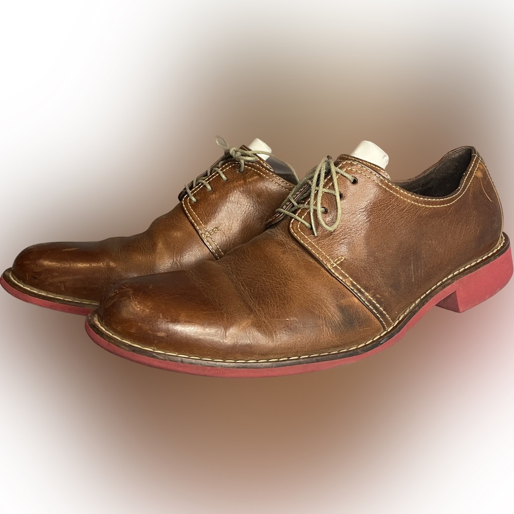 Cole Haan Dress Shoes - Men’s 10 - Brown Leather with Red Soles